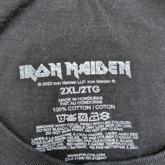 Y2K Iron Maiden Heavy Metal Skull T-Shirt – Men’s 2XL Black - Picture 3 of 7